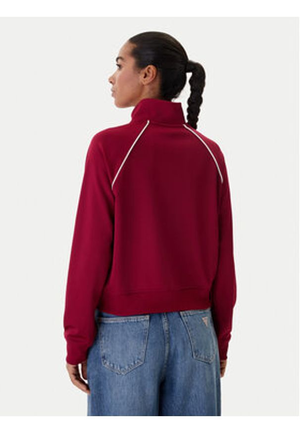 Tommy Jeans Bluza Badge DW0DW21930 Bordowy Regular Fit. Kolor: czerwony. Materiał: syntetyk