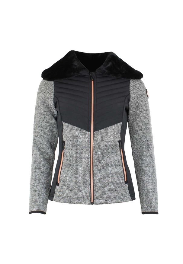 PEAK MOUNTAIN - Damski polar Peak Mountain Antemos. Kolor: czarny. Materiał: polar. Sezon: zima. Sport: narciarstwo