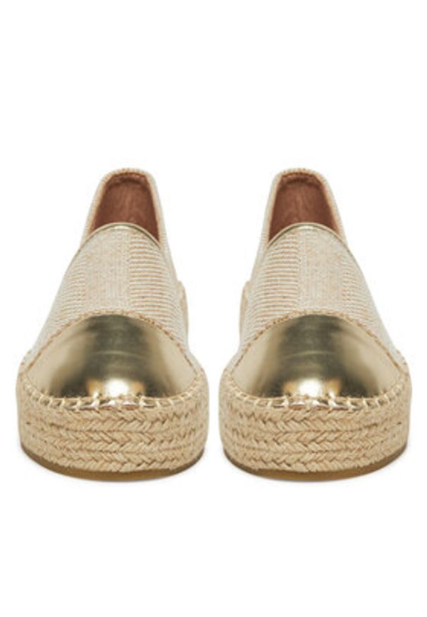 DeeZee Espadryle JSZ701-2 Złoty. Kolor: złoty. Materiał: materiał