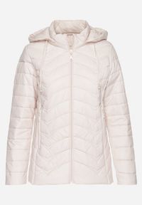 Born2be - Jasnobeżowa Pikowana Kurtka z Kapturem z Możliwością Odpięcia Natisme. Okazja: na co dzień. Typ kołnierza: kaptur. Kolor: beżowy. Materiał: jeans. Styl: casual, elegancki #5