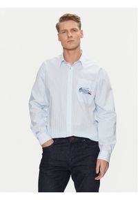 Lacoste Koszula CH4548 Błękitny Relaxed Fit. Kolor: niebieski. Materiał: bawełna #1