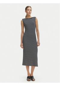 TOMMY HILFIGER - Tommy Hilfiger Sukienka codzienna WW0WW49311 Granatowy Slim Fit. Okazja: na co dzień. Kolor: niebieski. Materiał: wiskoza. Typ sukienki: proste. Styl: casual #1