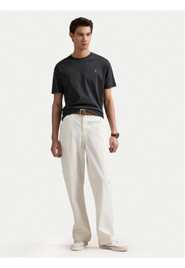 Polo Ralph Lauren T-Shirt Tsh 710740727032 Szary Slim Fit. Typ kołnierza: polo. Kolor: szary. Materiał: bawełna