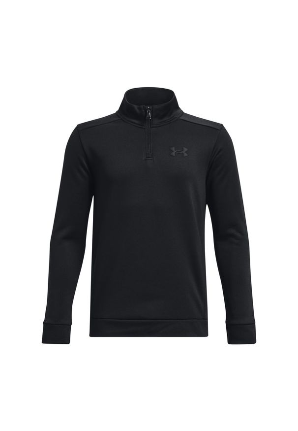 Dziecięca bluza dresowa z zamkiem błyskawicznym 1/4 Under Armour Fleece®. Kolor: czarny. Materiał: dresówka