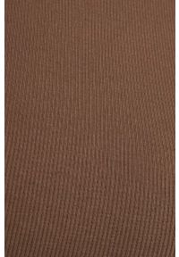 Polo Ralph Lauren top bawełniany kolor brązowy. Typ kołnierza: polo. Kolor: brązowy. Materiał: bawełna #5