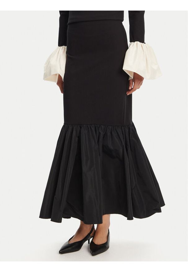 STAUD Spódnica maxi Hawthorne R25R6115PF Czarny Regular Fit. Kolor: czarny. Materiał: wiskoza