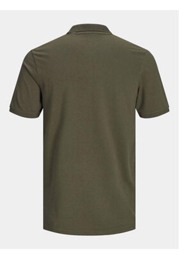 Jack & Jones Polo Basic 12136516 Zielony Slim Fit. Typ kołnierza: polo. Kolor: zielony. Materiał: bawełna