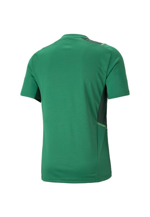Podkoszulek Puma Teamcup Training Jersey, Mężczyźni. Kolor: zielony. Materiał: jersey. Sport: piłka nożna