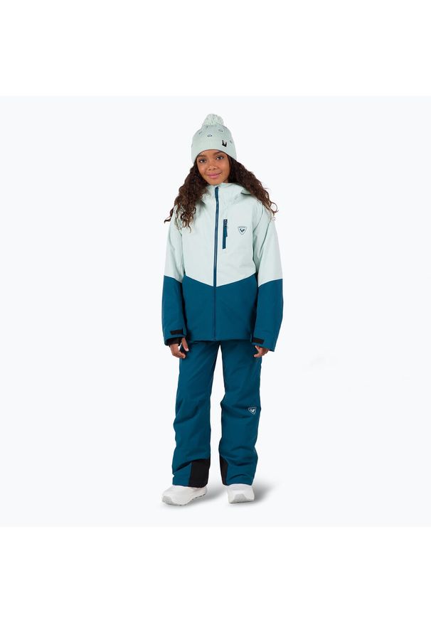 Kurtka narciarska dziecięca Rossignol Wispile. Kolor: niebieski. Sezon: zima. Sport: narciarstwo