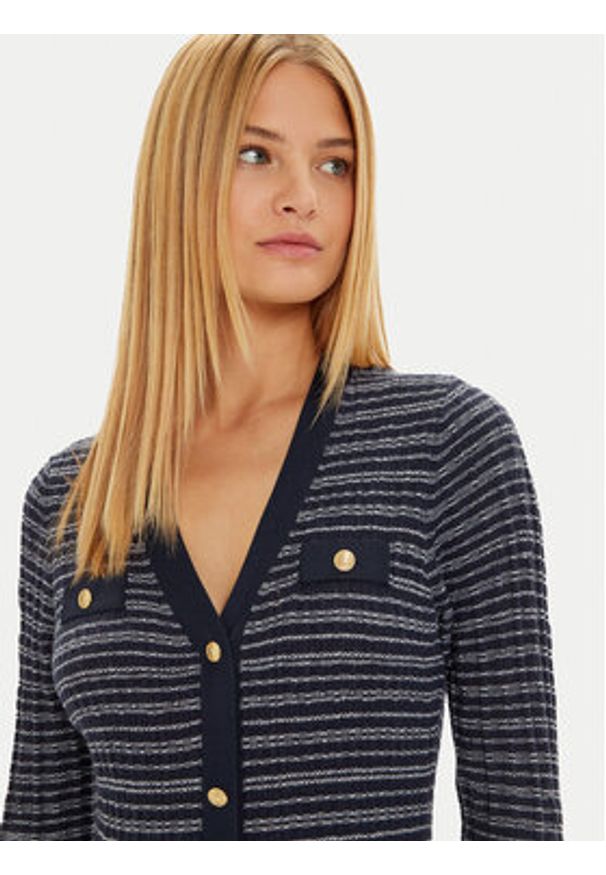 TOMMY HILFIGER - Tommy Hilfiger Sukienka dzianinowa WW0WW43083 Granatowy Regular Fit. Kolor: niebieski. Materiał: syntetyk, wełna