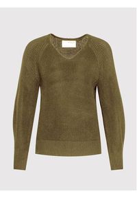 Selected Femme Sweter Emmy 16076990 Zielony Regular Fit. Kolor: zielony. Materiał: bawełna #5