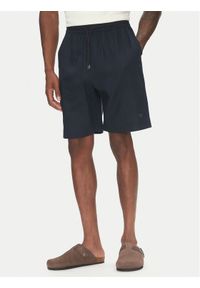 Emporio Armani Szorty materiałowe EM000681 AF12356 UB102 Granatowy Regular Fit. Kolor: niebieski. Materiał: wiskoza, len #1