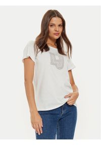 Liu Jo T-Shirt TF4209 J6040 Biały Regular Fit. Kolor: biały. Materiał: bawełna