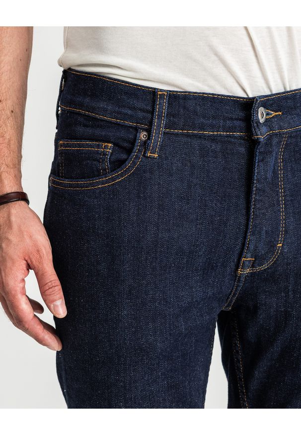 Mustang - Męskie Spodnie Jeansowe MUSTANG Frisco Skinny Denim Blue 1016417 5000 940