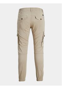 Jack & Jones - Jack&Jones Joggery Paul 12193754 Beżowy Slim Fit. Kolor: beżowy. Materiał: bawełna