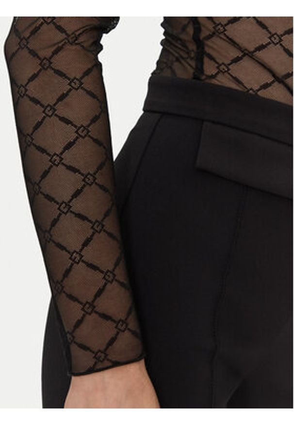 Elisabetta Franchi Body BO-021-51E2-V260 Czarny Slim Fit. Kolor: czarny. Materiał: syntetyk