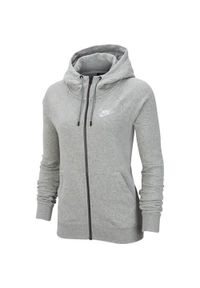 Bluza sportowa damska Nike Wmns Essential FZ Fleece. Typ kołnierza: kaptur. Kolor: szary