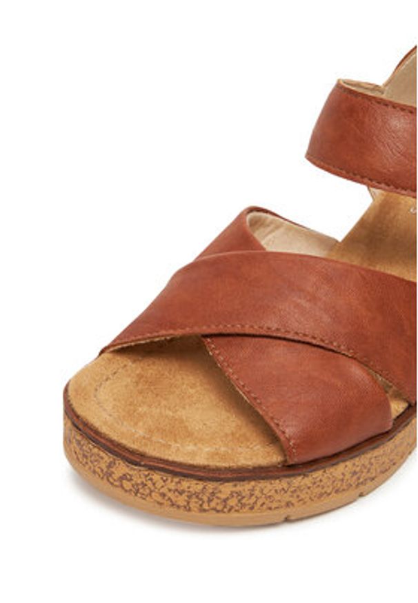 Rieker Sandały 63795-22 Brązowy. Kolor: brązowy. Materiał: syntetyk, materiał