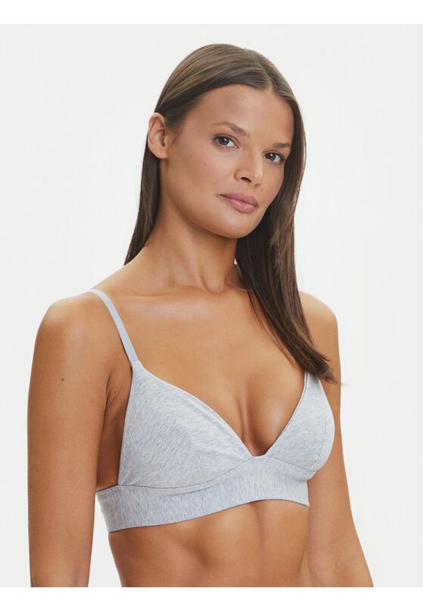 Hunkemöller Biustonosz braletka 302031 Szary. Kolor: szary. Materiał: bawełna
