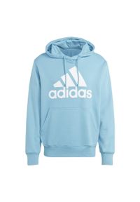 Adidas - Essentials French Terry Big Logo Hoodie. Typ kołnierza: kaptur. Kolor: niebieski