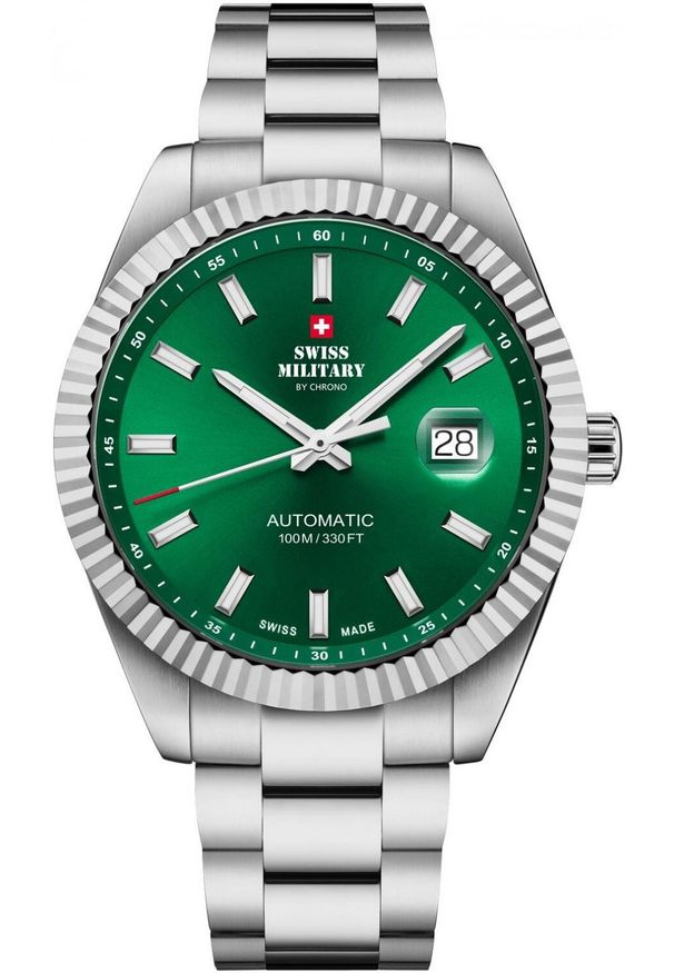 NoName - Zegarek Zegarek męski Swiss Military by Chrono SMA34110.04 srebrny. Kolor: srebrny