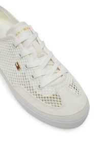 TOMMY HILFIGER - Tommy Hilfiger Sneakersy Th Open Mesh Vulc Sneaker FW0FW08684 Biały. Kolor: biały. Materiał: materiał #3