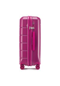 Wittchen - Zestaw walizek z polikarbonu żłobionych. Kolor: różowy. Materiał: poliester, guma #10