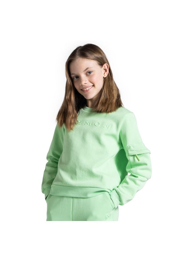 Lemon Explore - Bluza sportowa dla dzieci Lemon Exlopre WL5. Kolor: zielony. Materiał: bawełna, poliester