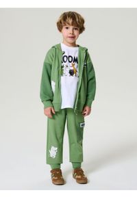 Sinsay - Spodnie The Moomins - zielony. Kolor: zielony