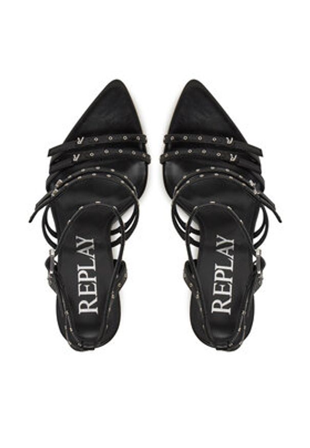 Replay - REPLAY Sandały GWH2S .000.C0004S Czarny. Kolor: czarny. Materiał: skóra