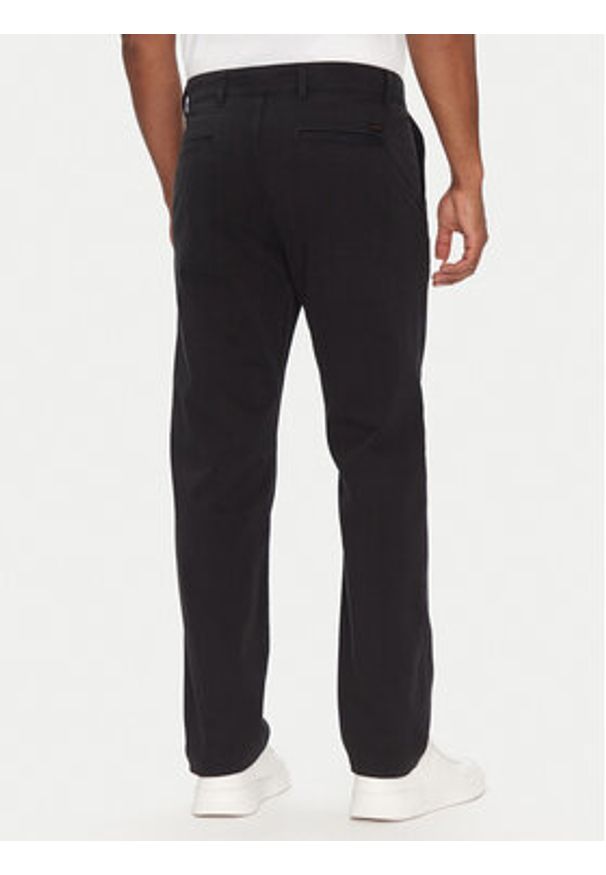 BOSS Chinosy 50534378 Czarny Regular Fit. Kolor: czarny. Materiał: bawełna