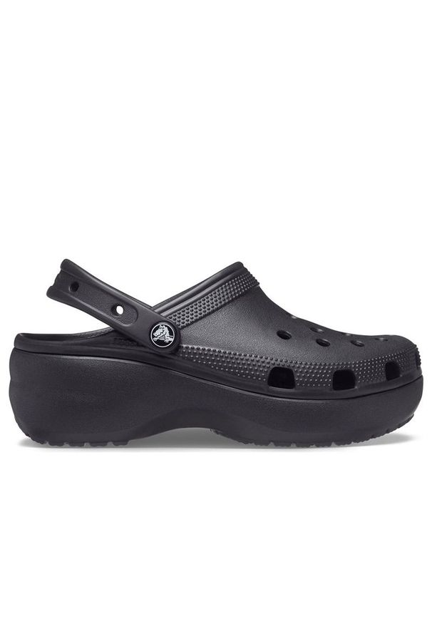 Klapki damskie Crocs Classic Platform Clog 206750-001 - czarne. Kolor: czarny. Materiał: materiał. Sezon: lato. Obcas: na platformie. Styl: klasyczny