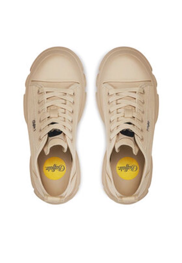 Buffalo Sneakersy Tremor Lace Up Lo 1622458 Beżowy. Kolor: beżowy. Materiał: materiał