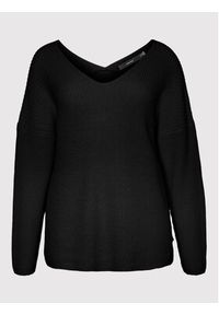 Vero Moda Curve Sweter Lea 10252754 Czarny Regular Fit. Kolor: czarny. Materiał: syntetyk