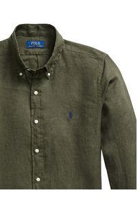 Polo Ralph Lauren Koszula 710966294508 Zielony Regular Fit. Typ kołnierza: polo. Kolor: zielony. Materiał: len #3