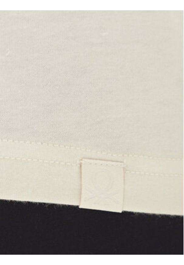 United Colors of Benetton - United Colors Of Benetton Koszulka piżamowa 3VR54M025 Beżowy Regular Fit. Kolor: beżowy. Materiał: bawełna