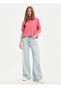 Guess T-Shirt W4YI05 K8HM0 Różowy Boxy Fit. Kolor: różowy. Materiał: bawełna #5