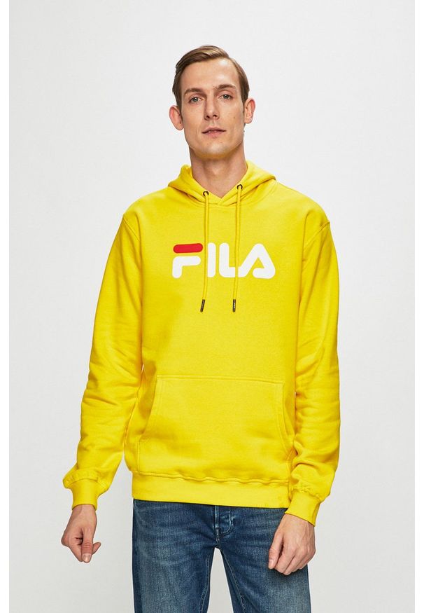 Fila - Bluza. Okazja: na co dzień. Kolor: żółty. Materiał: materiał. Wzór: nadruk. Styl: casual