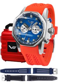 Zegarek męski Vostok Europe VK64-640A700SR czerwony. Kolor: czerwony #1