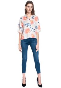 Lee - DAMSKA KOSZULA MATERIAŁOWA LEE FLORAL RESORT SHIRT ECRU L46DDWNQ. Materiał: materiał