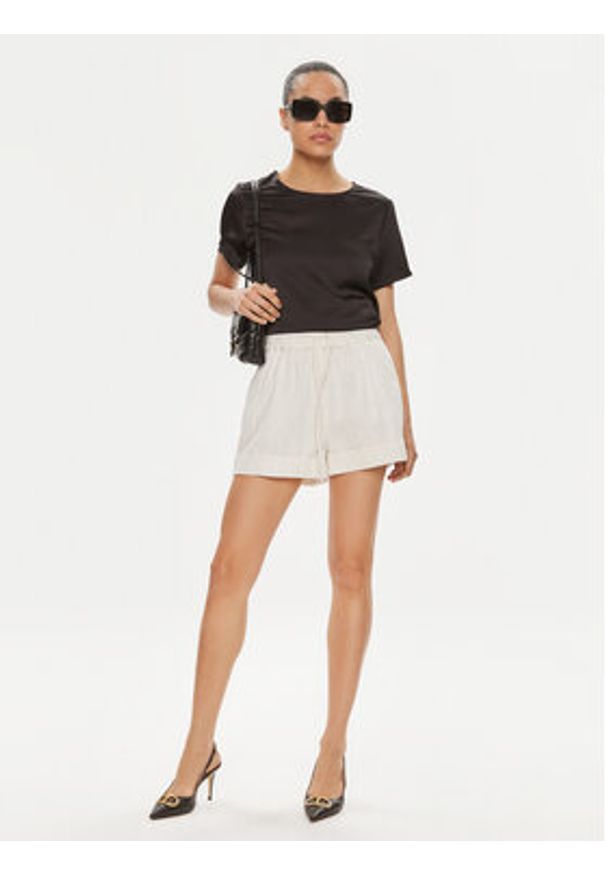 TwinSet - TWINSET Szorty materiałowe 241TT2223 Biały Loose Fit. Kolor: biały. Materiał: bawełna
