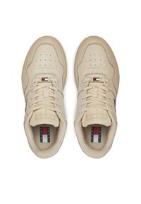 Tommy Jeans Sneakersy Retro Basket EN0EN02506 Beżowy. Kolor: beżowy. Materiał: skóra