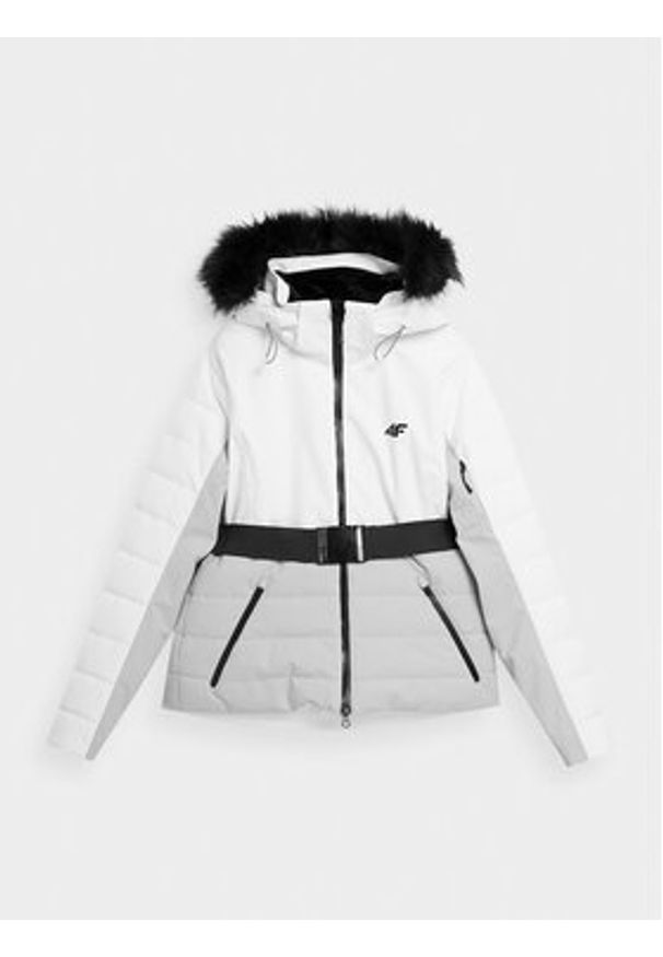 4f - 4F Kurtka narciarska 4FAW23TTJAF337 Szary Slim Fit. Kolor: szary. Materiał: syntetyk. Sport: narciarstwo