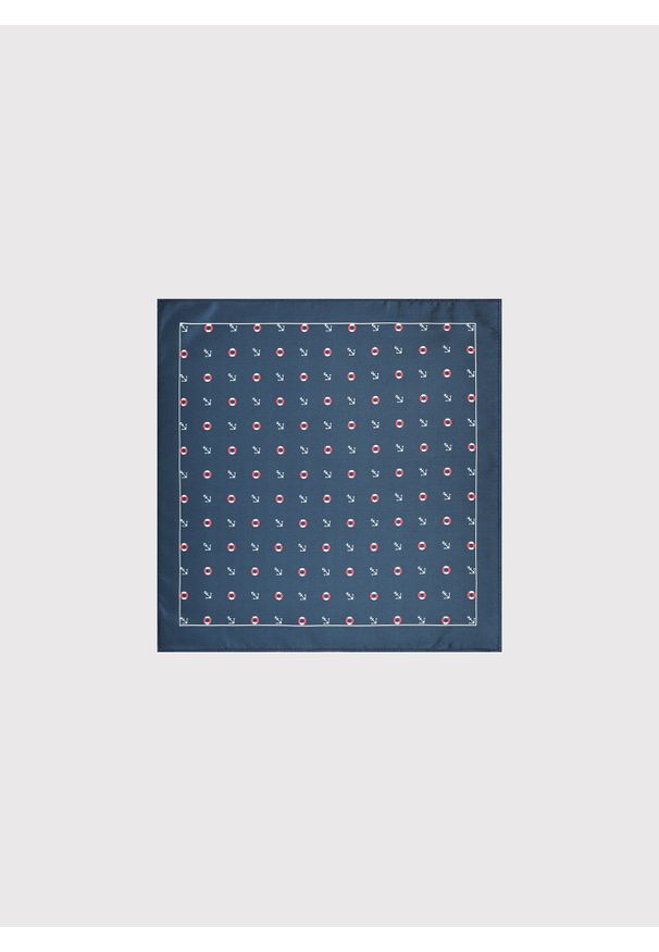 Pako Lorente - PAKO LORENTE – Granatowa poszetka we wzór. Kolor: niebieski. Materiał: poliester