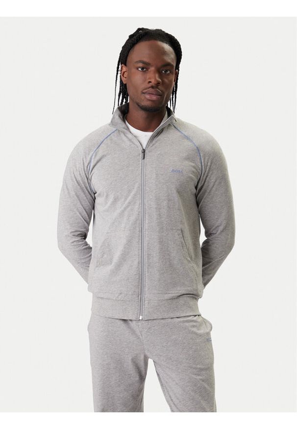 BOSS Bluza Mix&Match 50515307 Szary Regular Fit. Kolor: szary. Materiał: bawełna