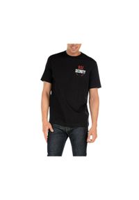 Koszulka turystyczna męska Diesel T-Just N41. Kolor: czarny. Materiał: bawełna. Wzór: nadruk. Sport: turystyka piesza #1