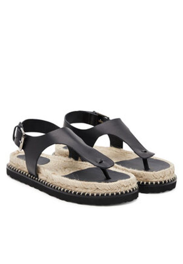 Castañer Espadryle Tokio/261 025672 Czarny. Kolor: czarny. Materiał: skóra