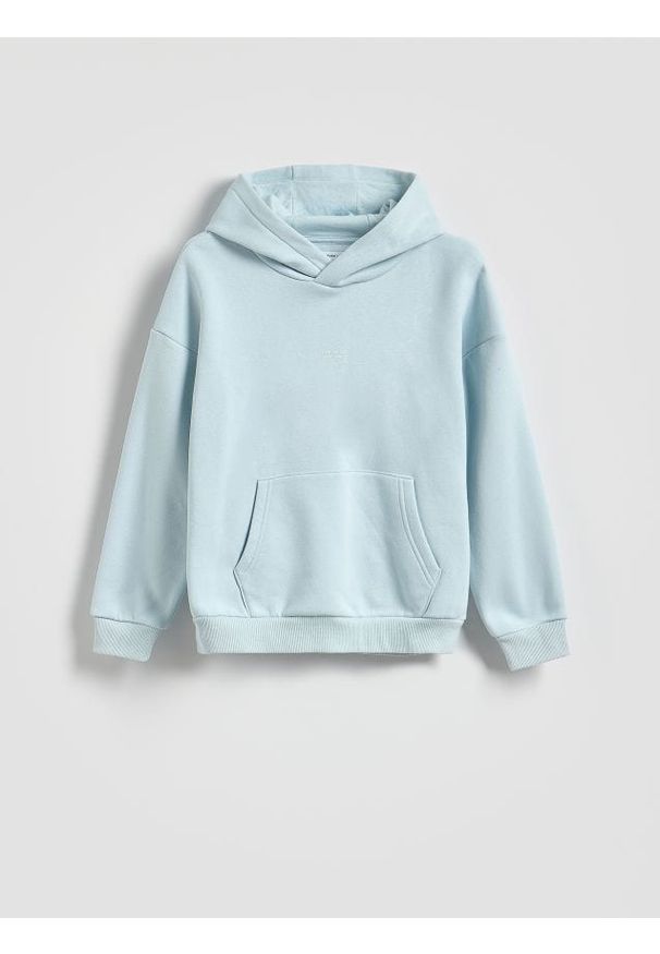 Reserved - Bawełniana bluza - jasnoniebieski. Kolor: niebieski. Materiał: bawełna