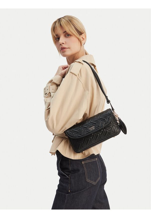 Guess Torebka Sally HWQG99 21210 Czarny. Kolor: czarny. Materiał: skórzane