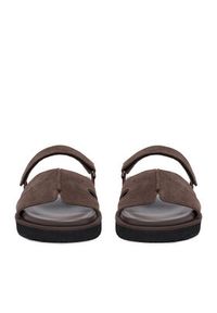 Gino Rossi - GINO ROSSI Klapki C-CLB-P1927A Brązowy ciemny. Kolor: brązowy. Materiał: skóra, zamsz #7